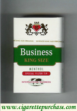 Business Menthol cigarettes International Business Special Filter Tip England